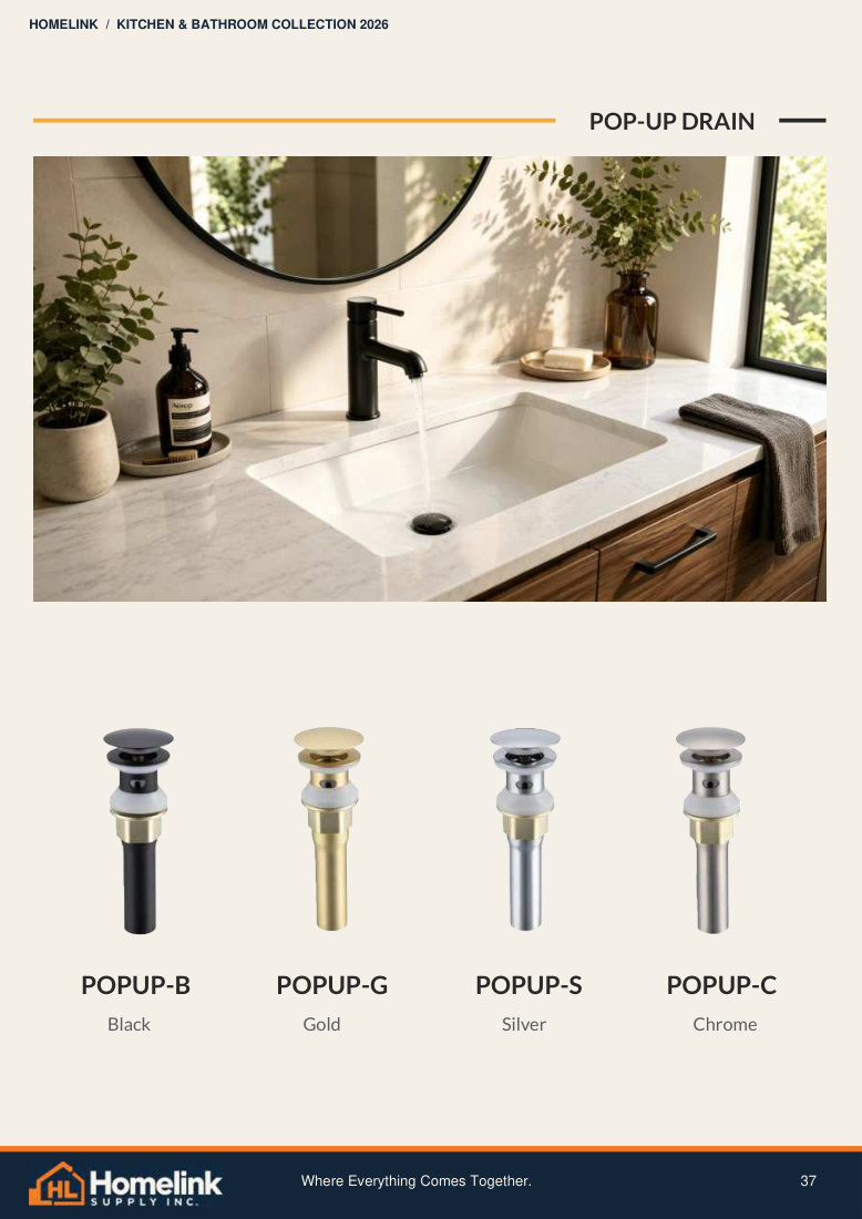 Homelink product catalogue page 37. Open the PDF for text, dimensions and zoom.